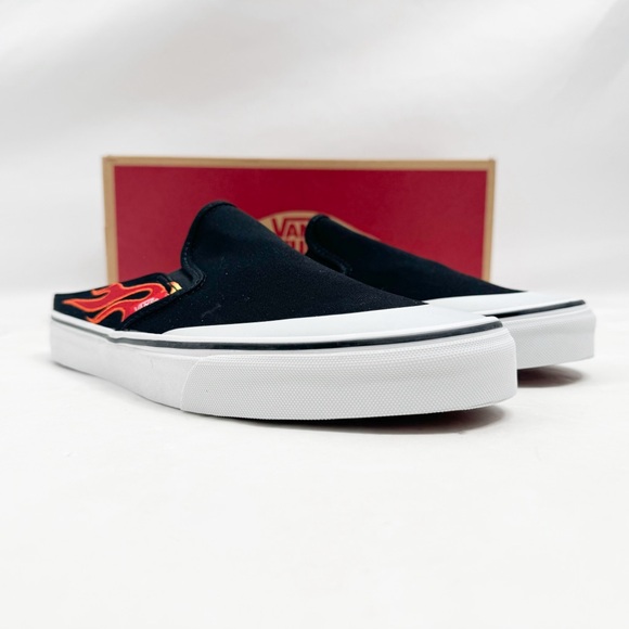 Vans x A$AP Worldwide Classic Slip-On Mules Black Flame - Picture 3 of 16